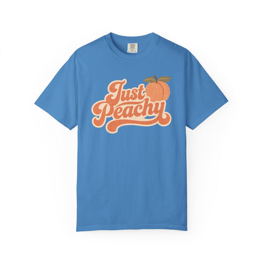 Just Peachy T-Shirt | Retro Graphic Tee | Vintage Summer Short Sleeve Shirt