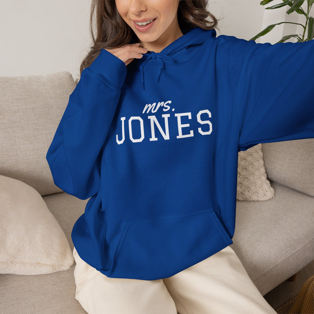 Wedding Hoodie | Personalized Name Script &amp; Text for Bride and Bridesmaids
