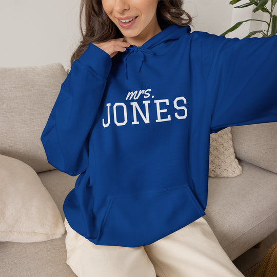 Wedding Hoodie | Personalized Name Script &amp; Text for Bride and Bridesmaids