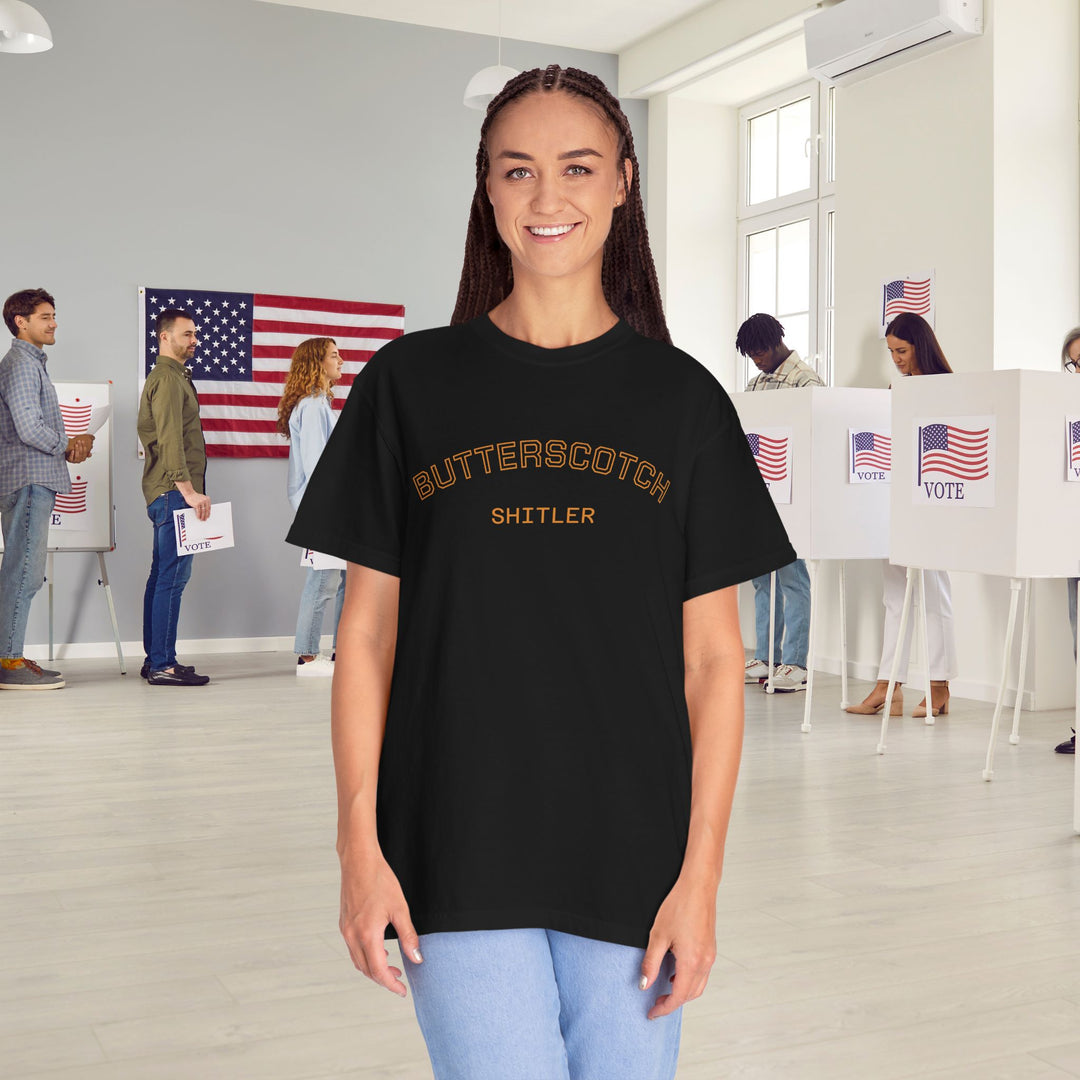 Butterscotch Shitler T-Shirt | Anti-Trump Anti-MAGA 2026 Election Blue Wave Tee Shirt