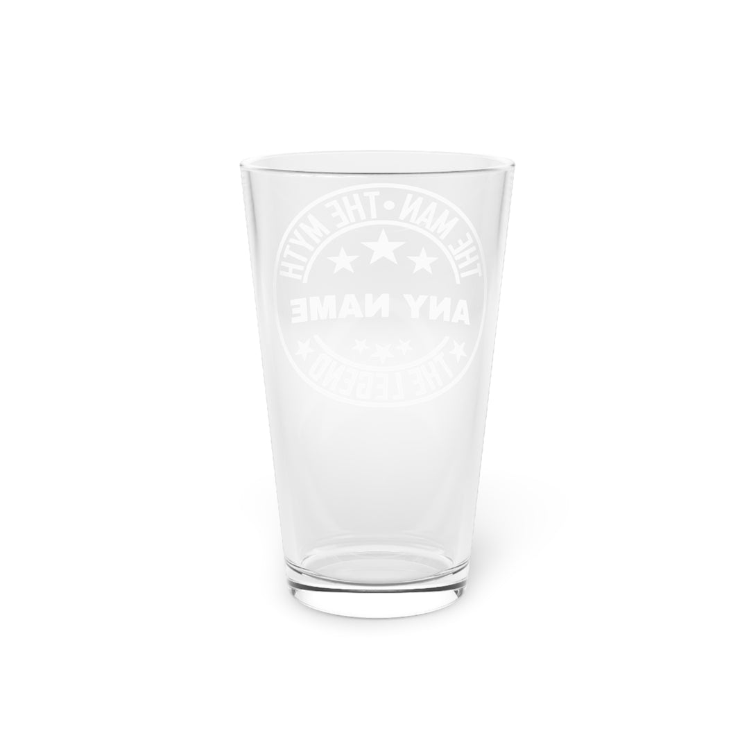 The Man The Myth The Legend Pint Glass - Custom Beer Glass Birthday Gift or Retirement Gift