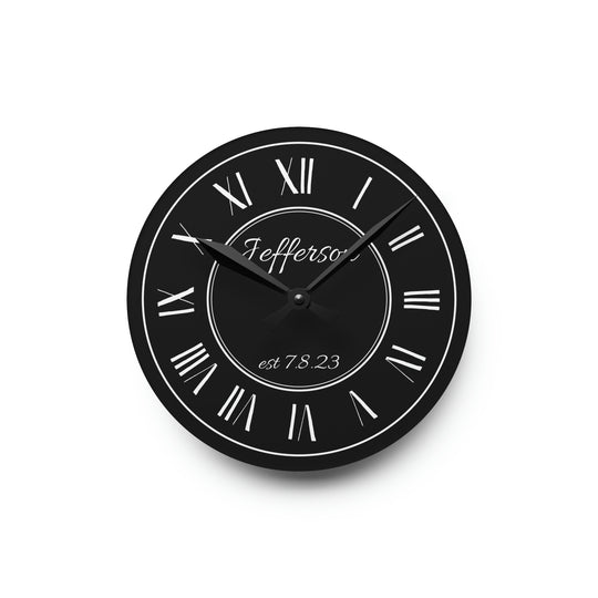 Personalized Wall Clock - Black