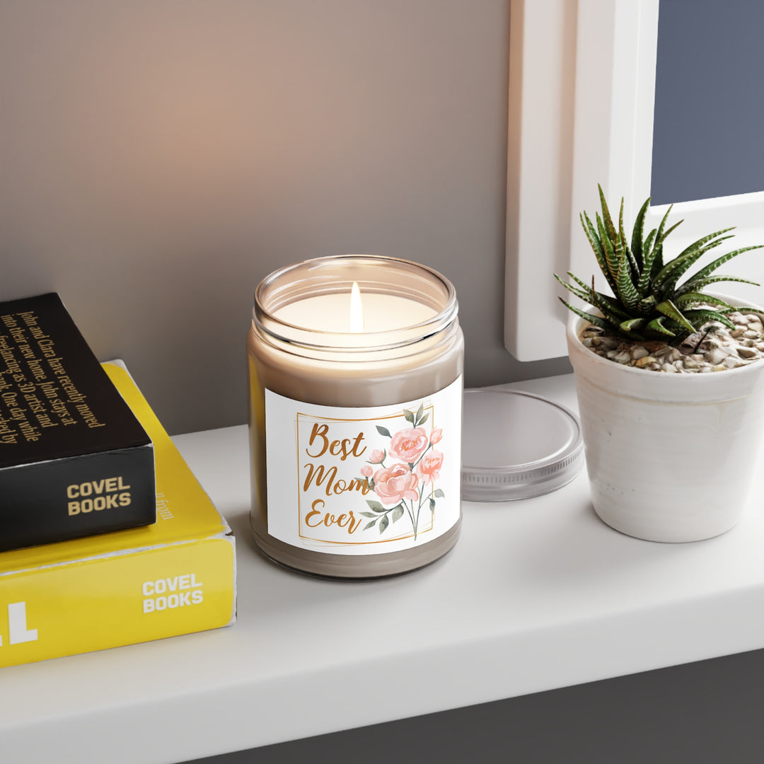 Best Mom Ever Floral Soy Candle 9oz | White Lid, Mother&