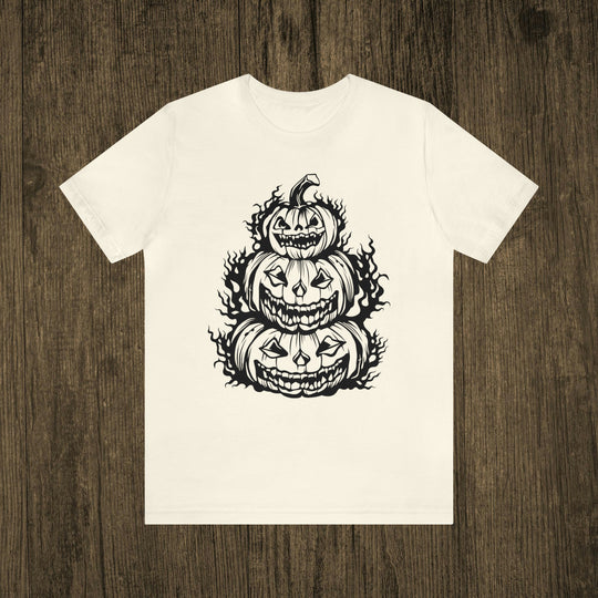 Women's Fall Clothing Evil Spooky Stacked Pumpkins T-Shirt