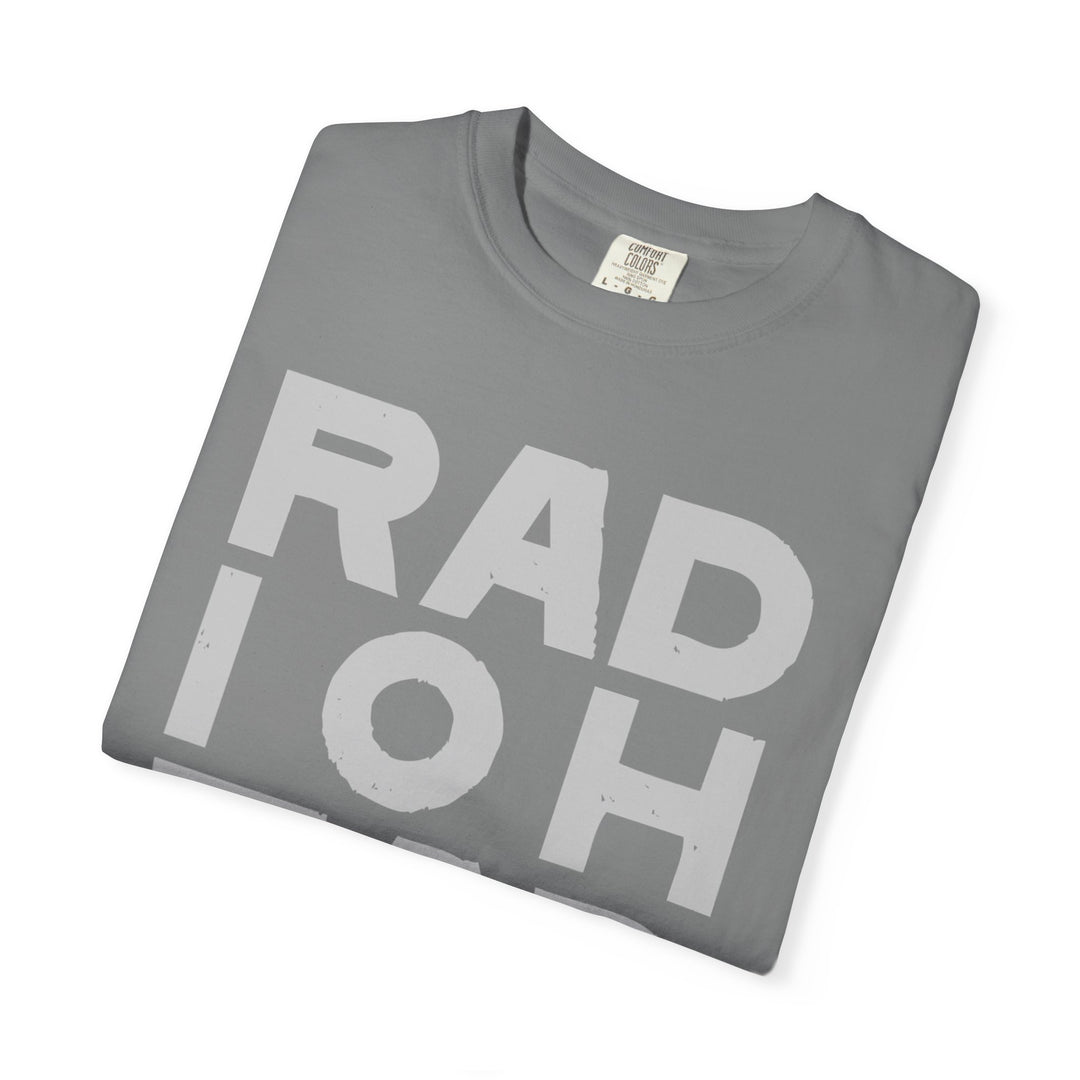 RADIOHEAD T-Shirt with Bold Stacked Letters Minimalist