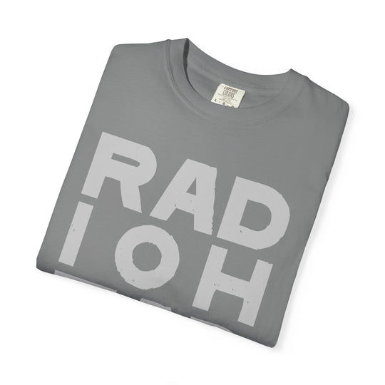 RADIOHEAD T-Shirt with Bold Stacked Letters Minimalist