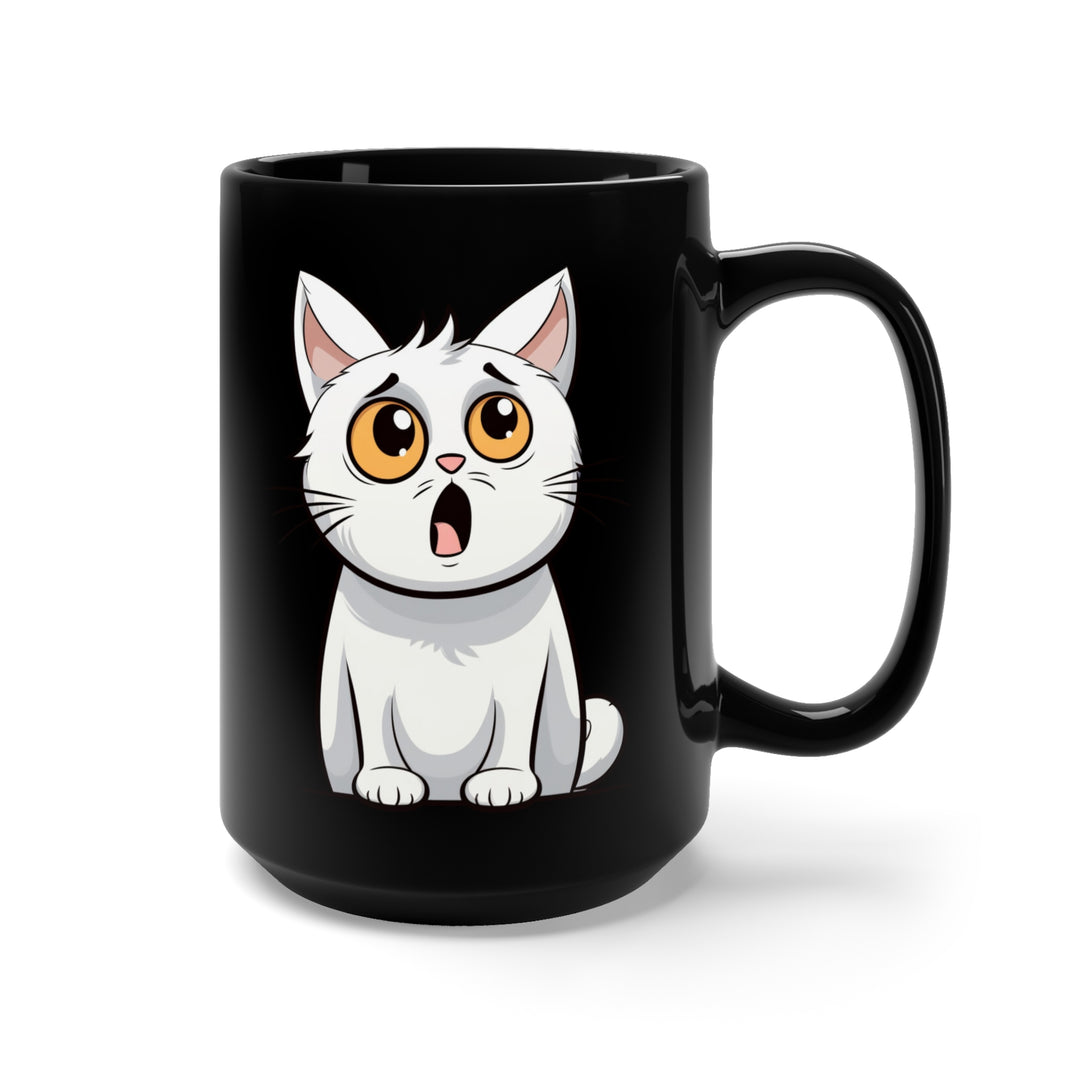 Ew, people. Scared Cat Mug - Ceramic 15oz Funny Black Coffee Mug