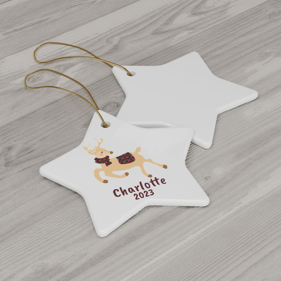 Customized Christmas 2023 Ornament - Personalized Ceramic Ornament