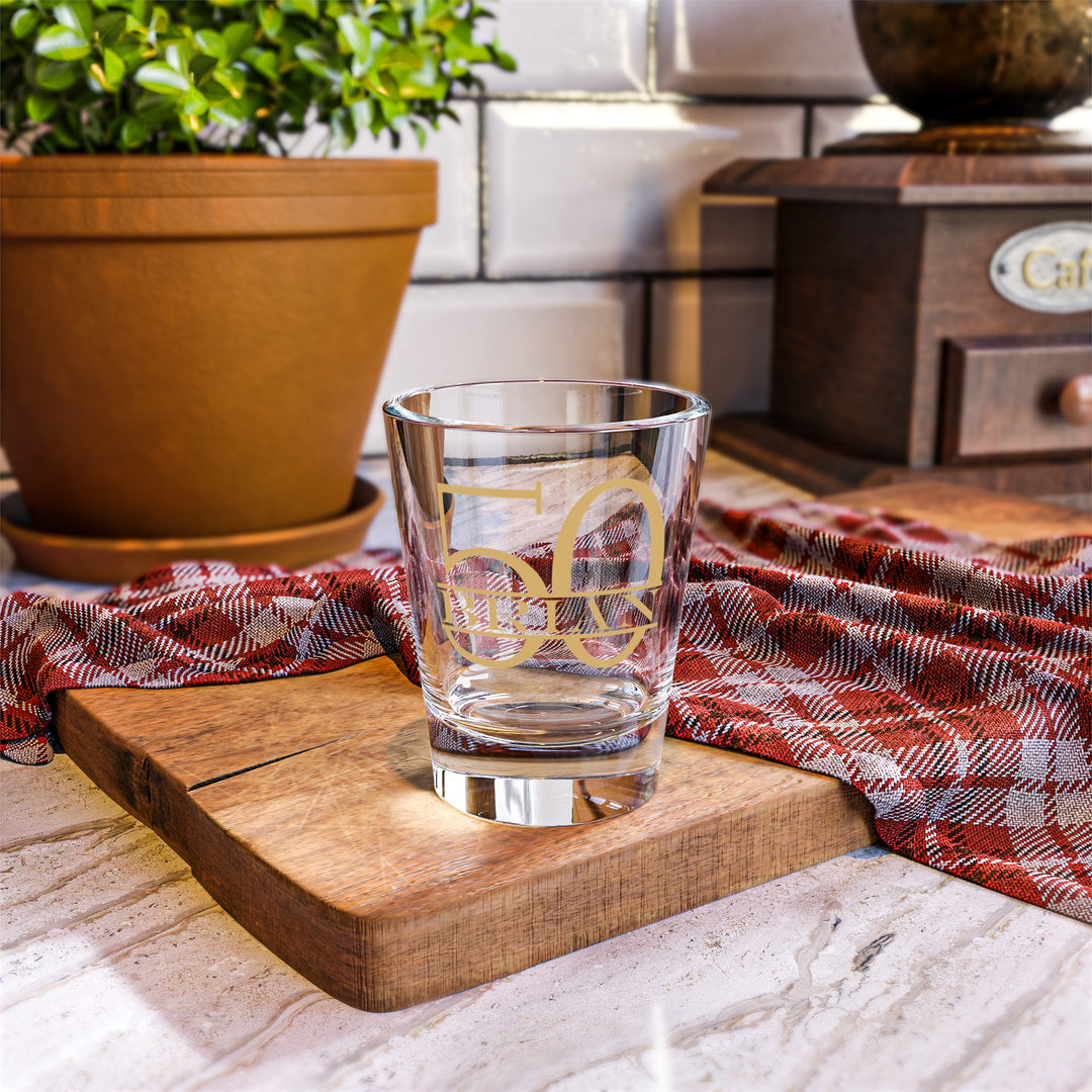 Personalized 50th Birthday Shot Glass
