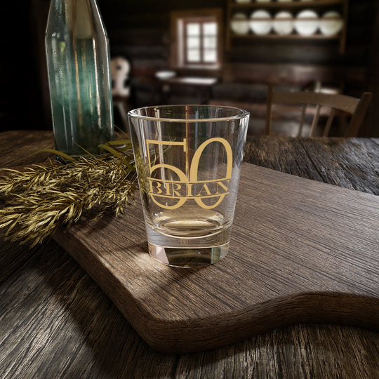 Personalized 50th Birthday Shot Glass