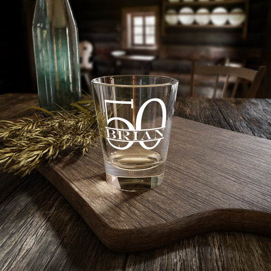 Personalized 50th Birthday Shot Glass