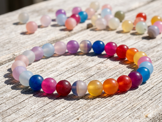 Color Changing UV Bead Bracelet | 8mm UV Sensitive Beads | Sunlight Color Changing Stretch Bracelet