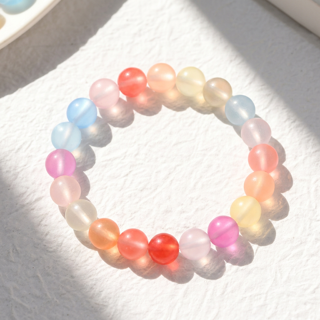 Color Changing UV Bead Bracelet | 8mm UV Sensitive Beads | Sunlight Color Changing Stretch Bracelet