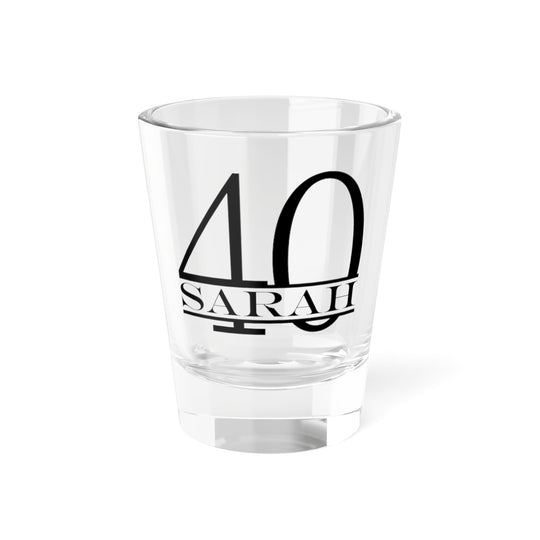 Personalized 40th Birthday Shot Glass | Custom Printed Shooter Gift