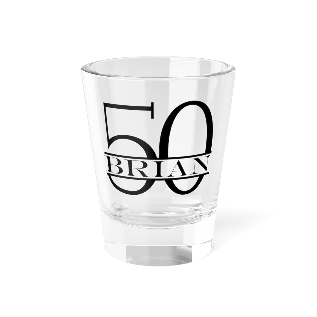 Personalized 50th Birthday Shot Glass | Custom Printed Shooter Gift