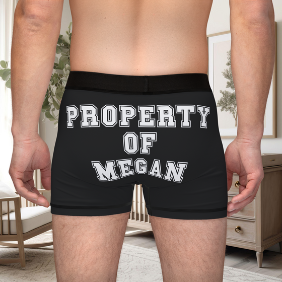 Property of Boxers, Custom Men's Underwear - Black