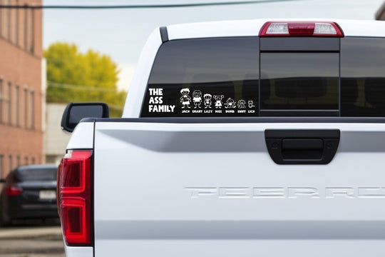 The Ass Family Car Window Decal