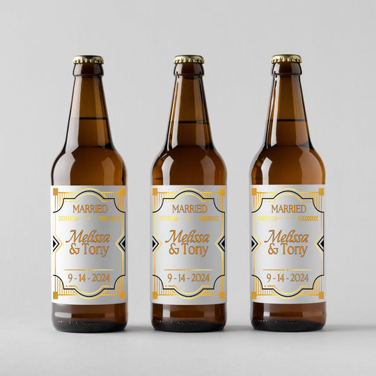 Personalized Wedding Favor Beer Stickers