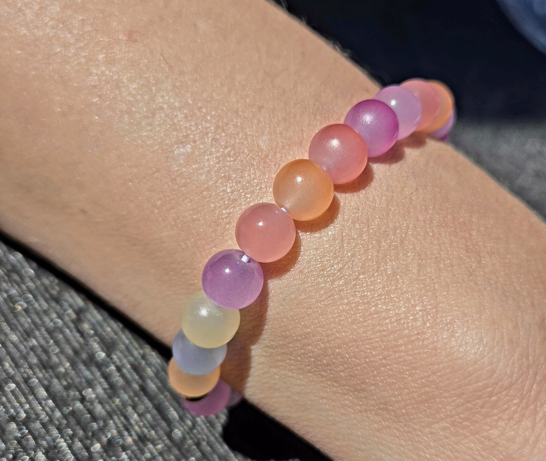 Color Changing UV Bead Bracelet | 8mm UV Sensitive Beads | Sunlight Color Changing Stretch Bracelet