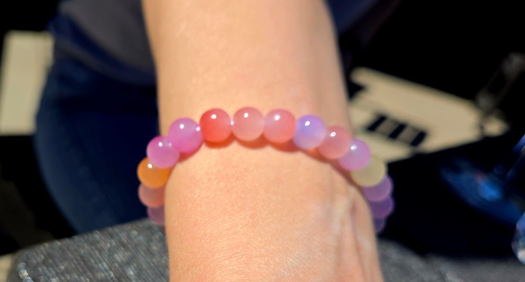 Color Changing UV Bead Bracelet | 8mm UV Sensitive Beads | Sunlight Color Changing Stretch Bracelet