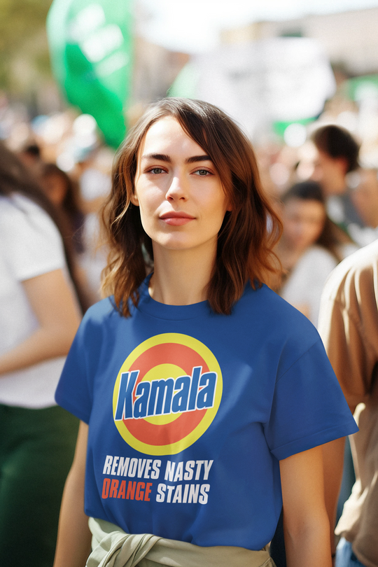 Vote for Kamala Orange Stain Remover Tee - 2024 Campaign T-Shirt - Support Kamala Harris