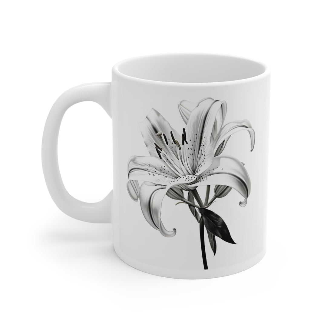 Personalized Birth Month Flower Coffee Mug with Name