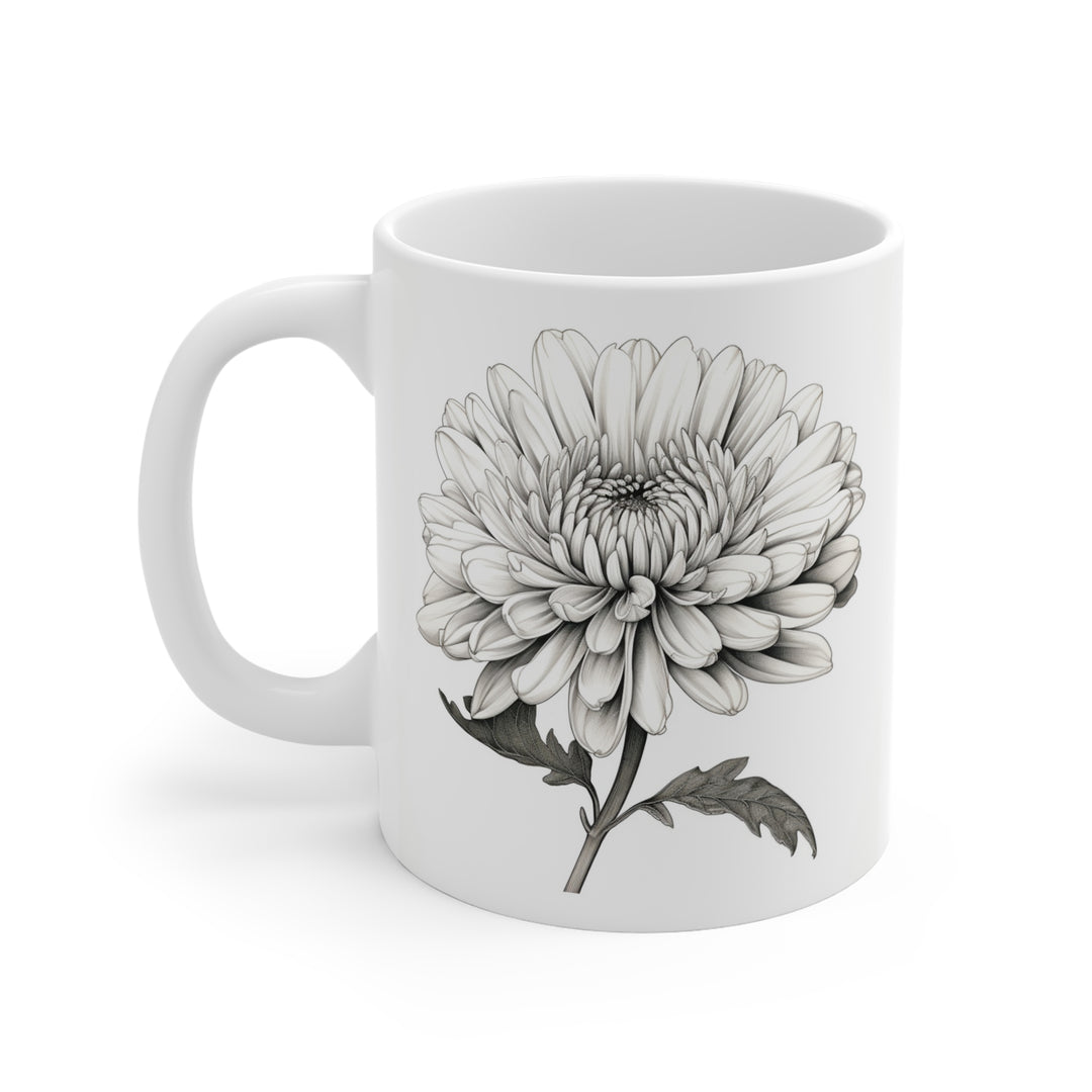 Personalized Birth Month Flower Coffee Mug with Name