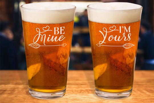 Custom Mr. and Mrs. Wedding Beer Glasses