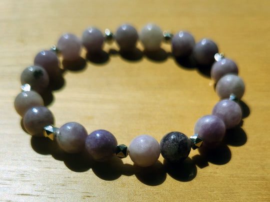 Stone Beads Stretch Bracelet - Handcrafted Healing Crystal Jewelry for Boho Style