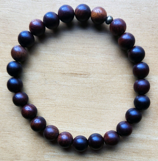 8mm Wooden Bead Bracelet, Stackable Handmade Bracelet
