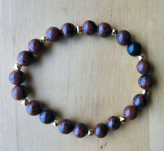 Handmade Unique Stretch Boho Bead Gemstone Bracelet