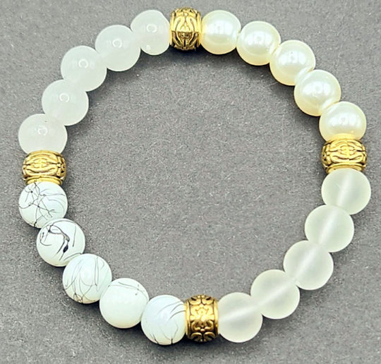 Handmade Gemstone Beaded Stretch Bracelet