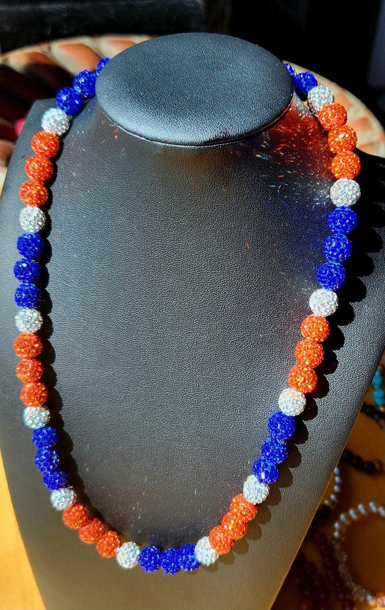 Baseball and Softball Bling Beaded Necklace or Bracelet