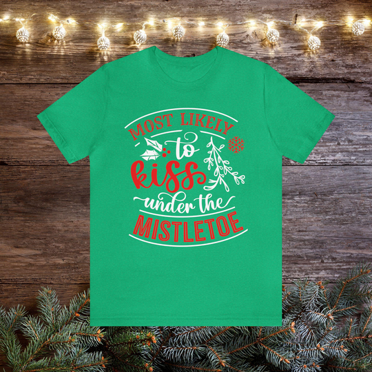Camiseta familiar navideña: camisetas de temporada navideña con diseño "Most Likely"