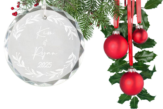 Christmas Ornament - Engraved Crystal First Christmas Ornament
