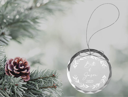 Christmas Ornament - Engraved Glass First Christmas Ornament