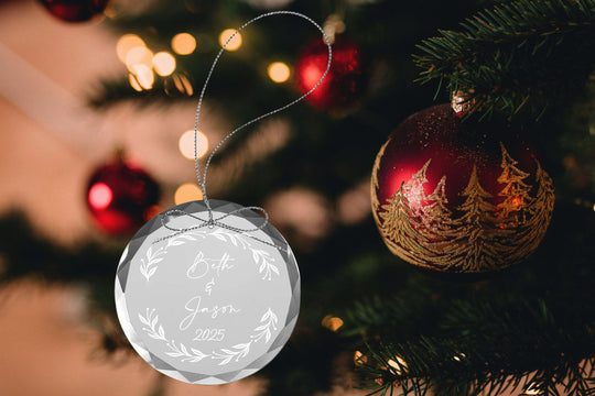 Christmas Ornament - Engraved Glass First Christmas Ornament