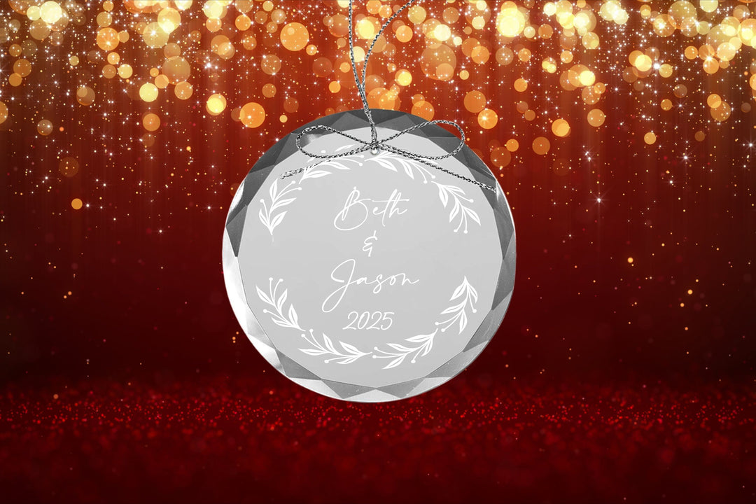 Christmas Ornament - Engraved Glass First Christmas Ornament