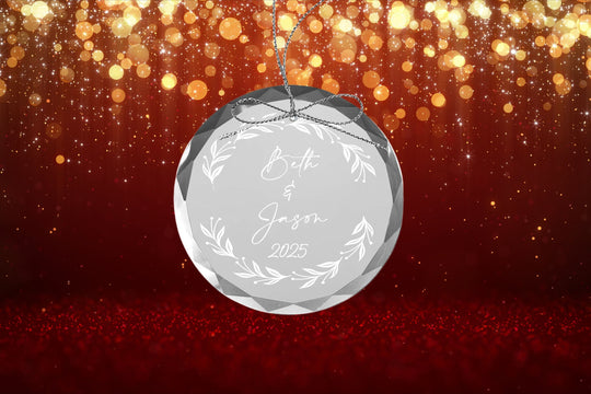Christmas Ornament - Engraved Glass First Christmas Ornament