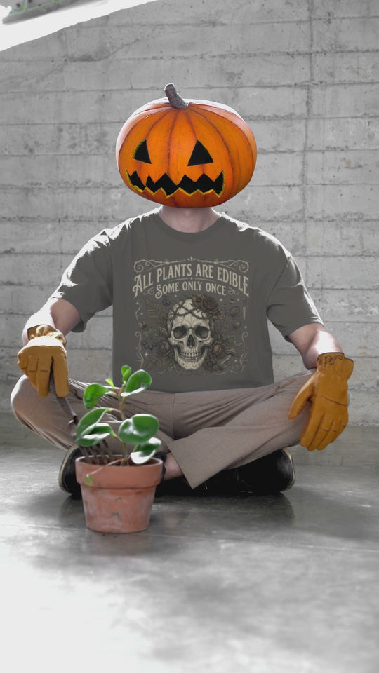 All Plants Are Edible Some Only Once Comfort Colors® Shirt | Funny Gothic Botanical T-Shirt