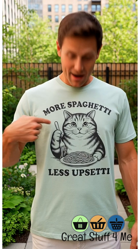 More Spaghetti Cat Lovers T-Shirt | Funny Italian Food Lovers Comfort Colors&amp;reg; Tee by@Outfy