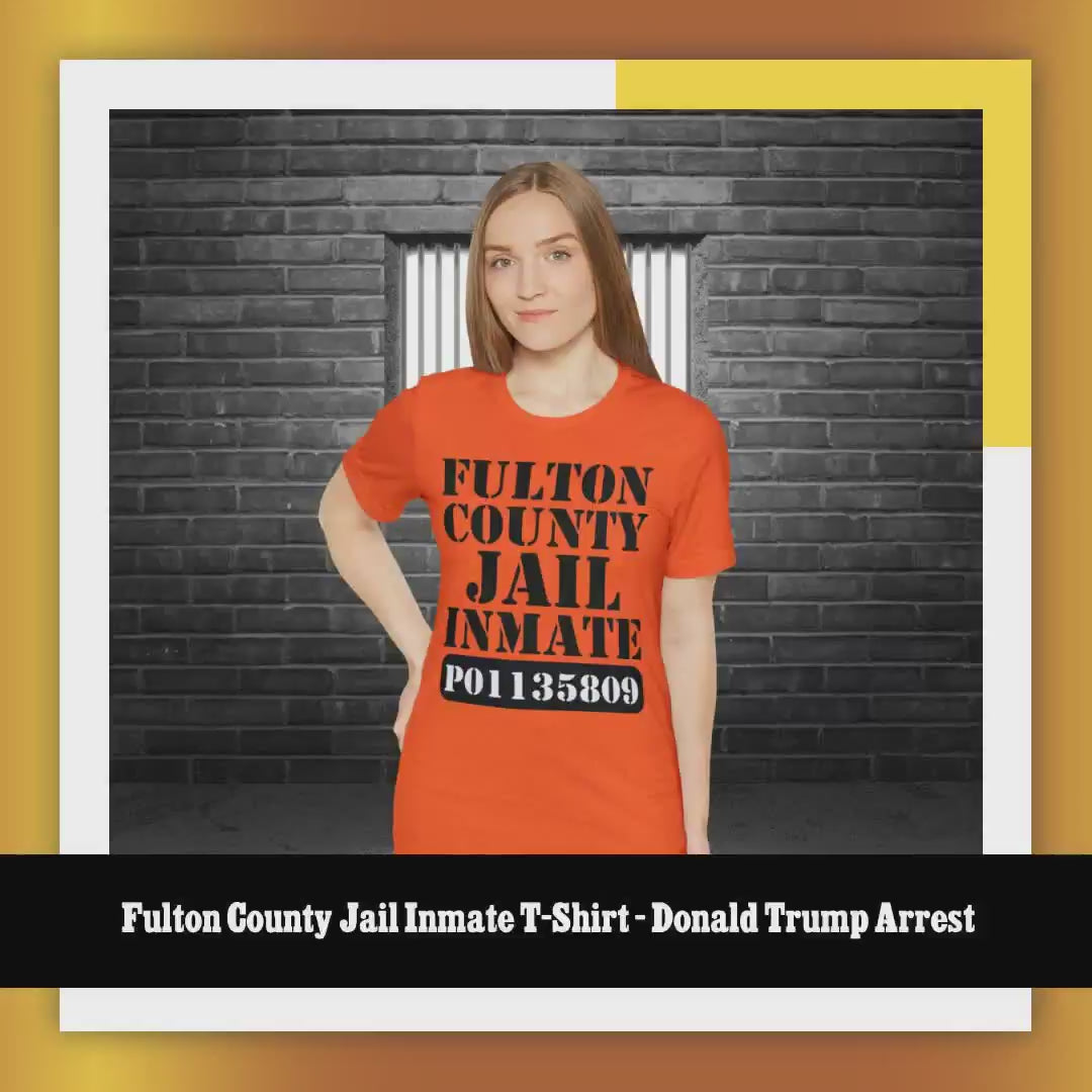 Fulton County Jail Inmate T-Shirt - Donald Trump Arrest by@Outfy