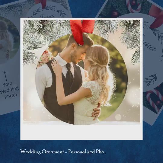 Wedding Ornament - Personalized Photo Christmas Ornament by@Outfy
