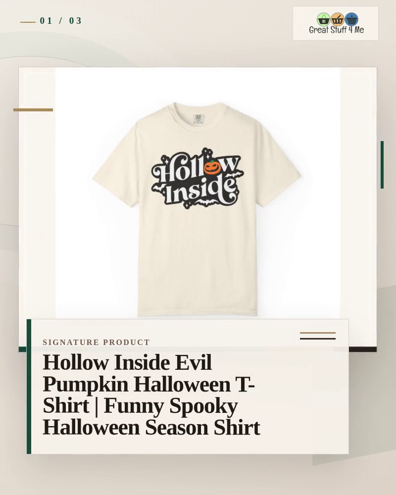 Hollow Inside Evil Pumpkin Halloween T-Shirt | Funny Spooky Halloween Season Shirt by@Outfy