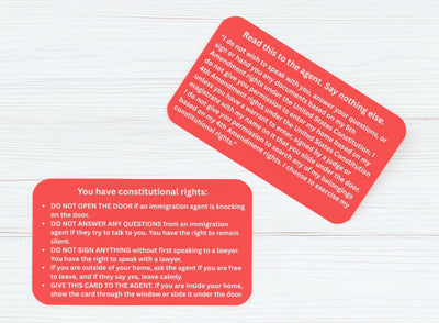 Know Your Rights Cards for Immigrants | ICE Response Cards | English, Spanish, French &amp; Portuguese