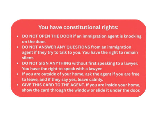 Know Your Rights Cards for Immigrants | ICE Response Cards | English or Spanish