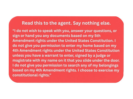 Know Your Rights Cards for Immigrants | ICE Response Cards | English or Spanish