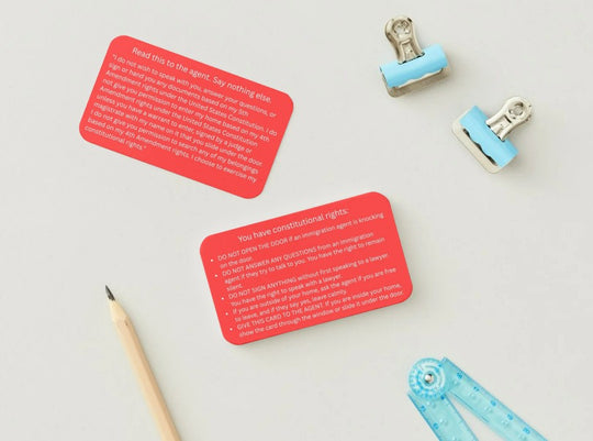 Know Your Rights Cards for Immigrants | ICE Response Cards | English or Spanish
