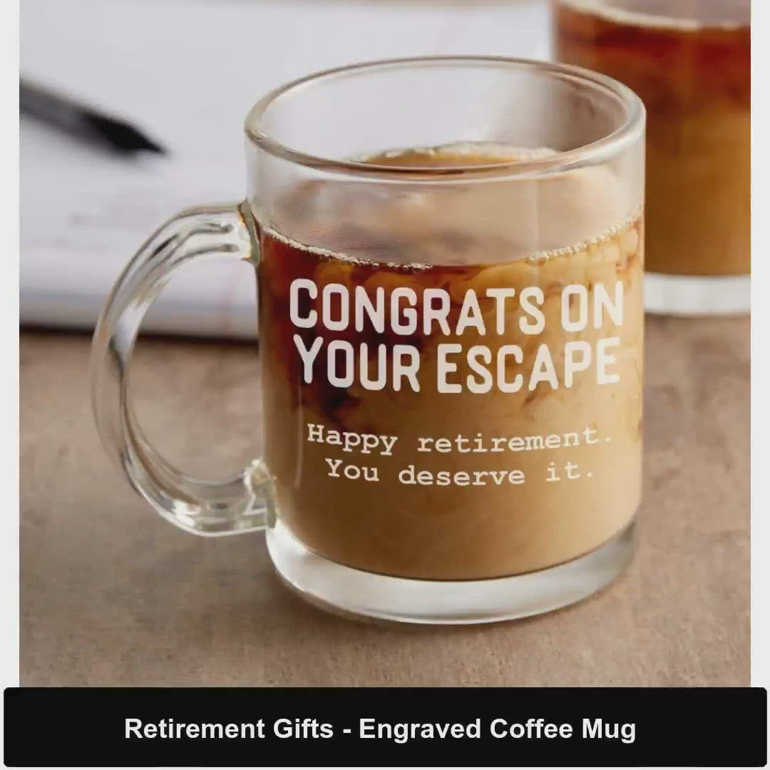 Retirement Gifts - Engraved Coffee Mug by@Vidoo