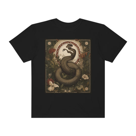 Chemise de carte de Tarot de serpent, T-Shirt de printemps Design de Tarot